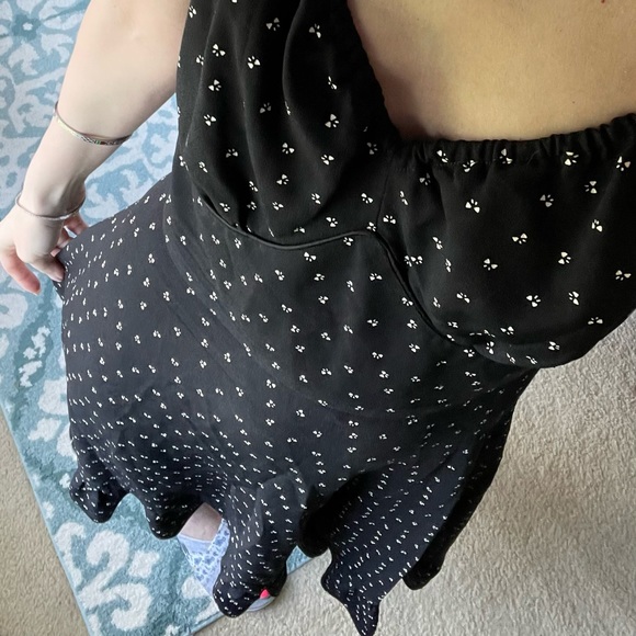 vintage 70s Candi Jones halter dress little ditzy bows - Picture 9 of 16